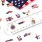 110Pcs Independence Day Charms, Patriotic Charms 4th of July Red White Blue Charm American Flag Charm for Bracelets Necklaces Earrings Making
